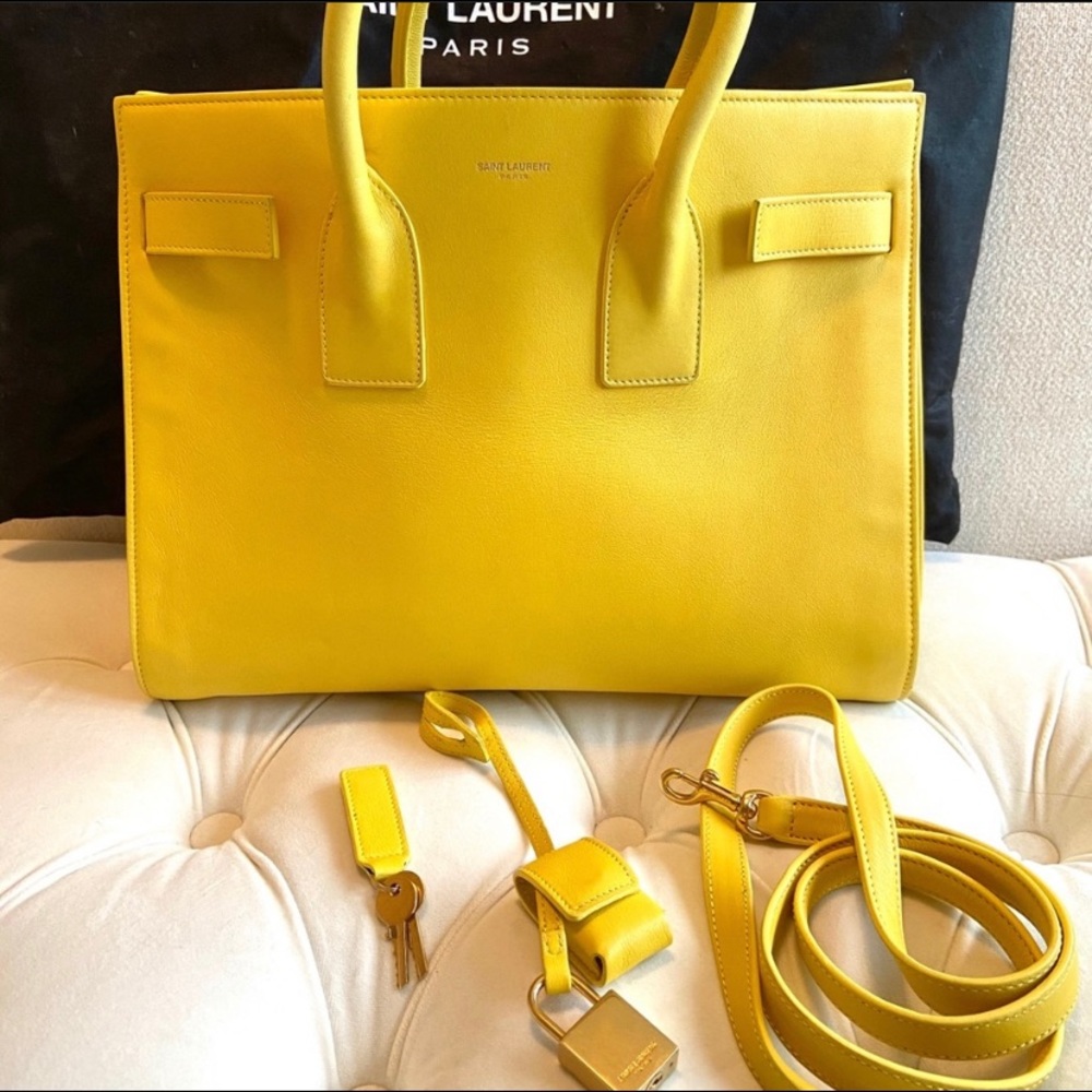 Saint Laurent Leather Satchel Bag - Picture 2 of 5